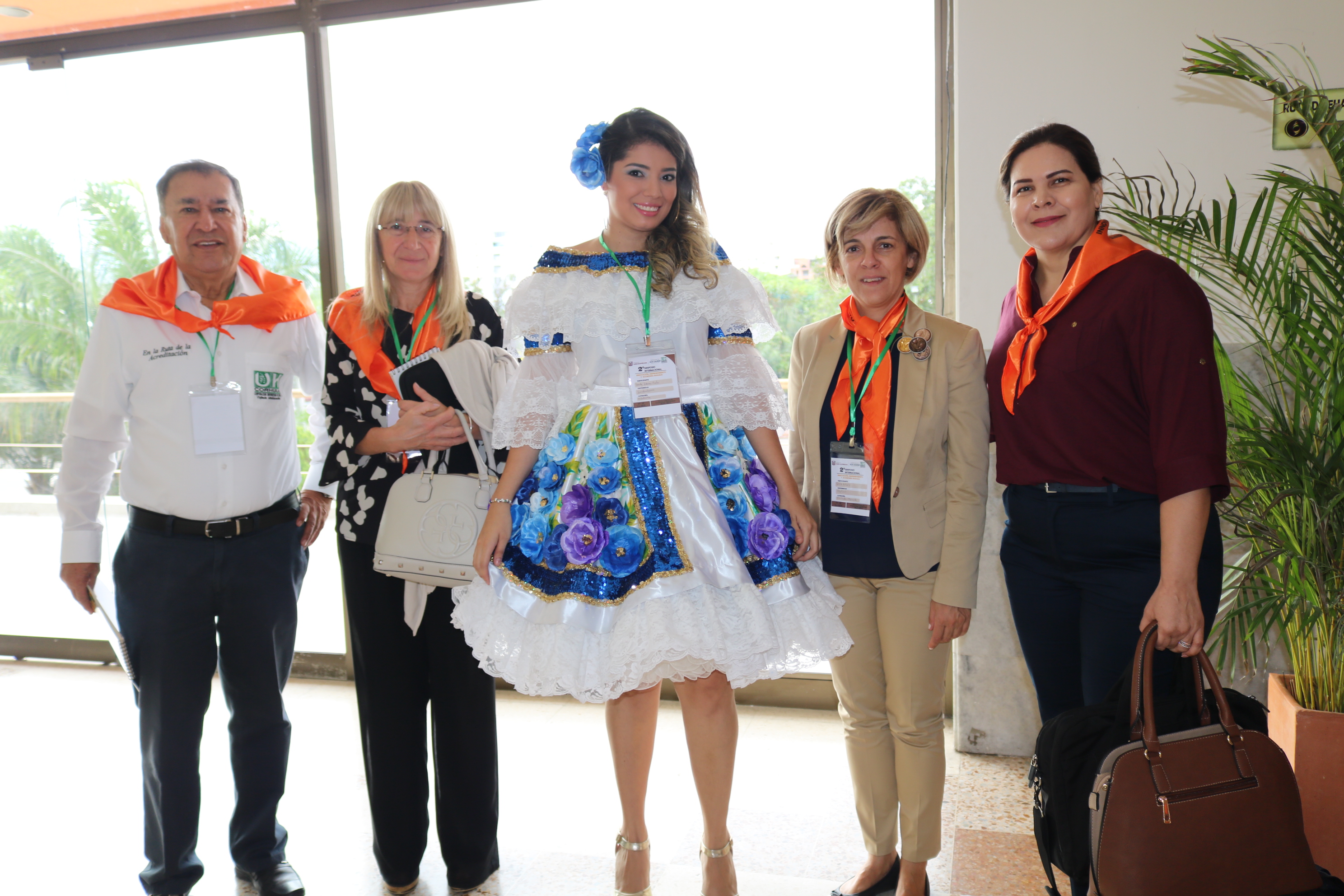 Fabio Losada Pérez, Rector de Corhuila y las ponentes internacionales, María Manuela Dos Santos Natário, Rute María Gomes Abreu e Ignacia Murillo Castro.